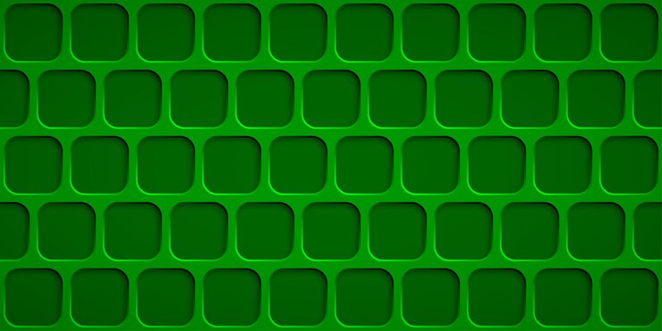 Vector fondo abstracto con agujeros cuadrados en colores verdes