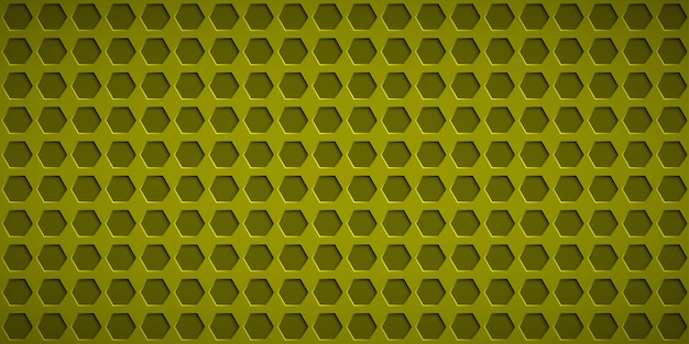 Fondo abstracto con agujeros hexagonales en colores amarillos