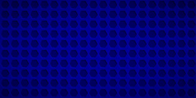 Fondo abstracto con agujeros hexagonales en colores azules