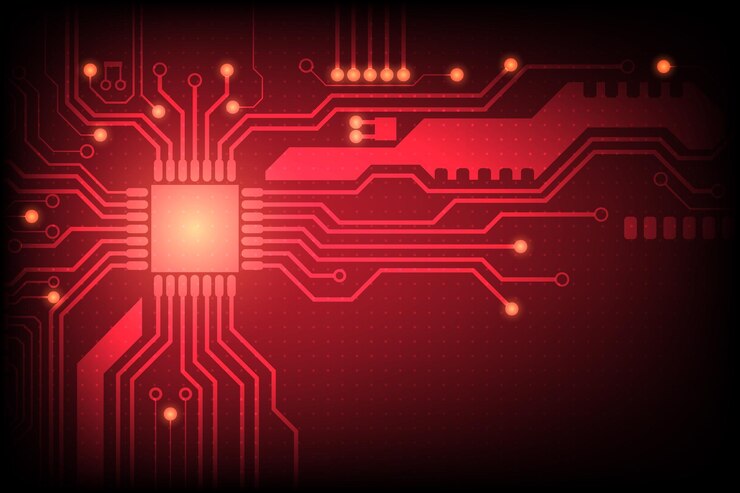 Vector fondo abstracto de alta tecnología, fondo de brillo electrónico.