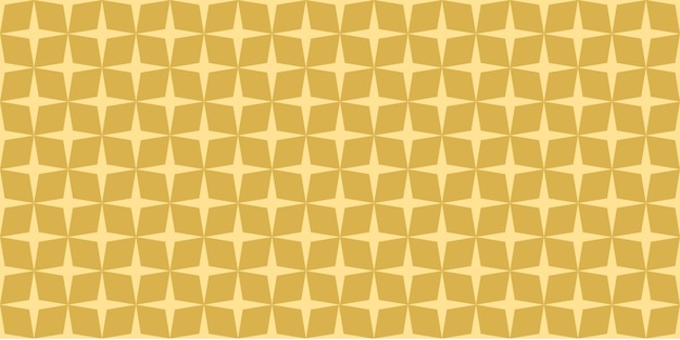 Fondo abstracto amarillo Estrella isométrica Patrón sin costuras