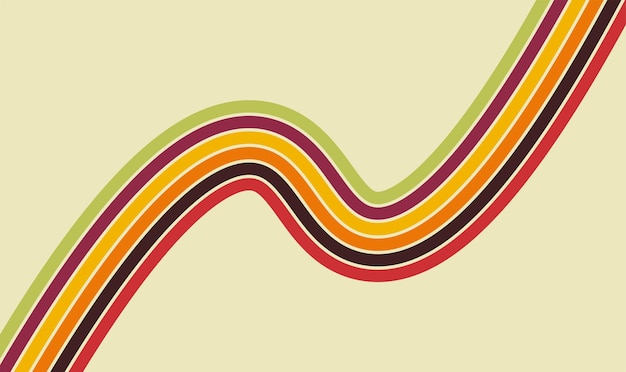 Vector fondo abstracto del arco iris diseños de línea ondulada patrón vectorial listo para su uso para envoltura textil de tela y otros