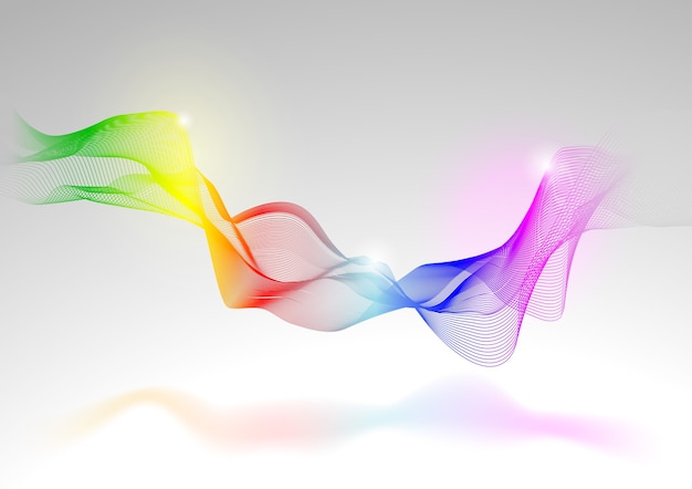 Fondo abstracto con arco iris Mesh Wave