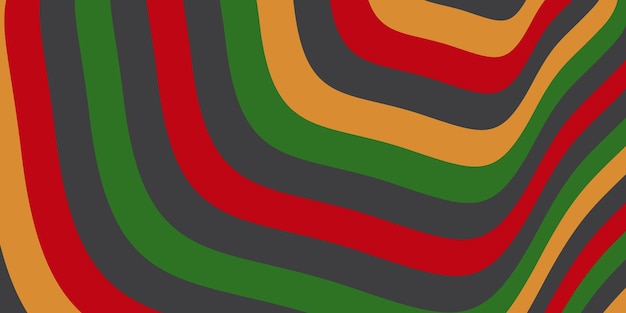 fondo abstracto de arcos rojos amarillos verdes negros plantilla de diseño para el día de Juneteenth