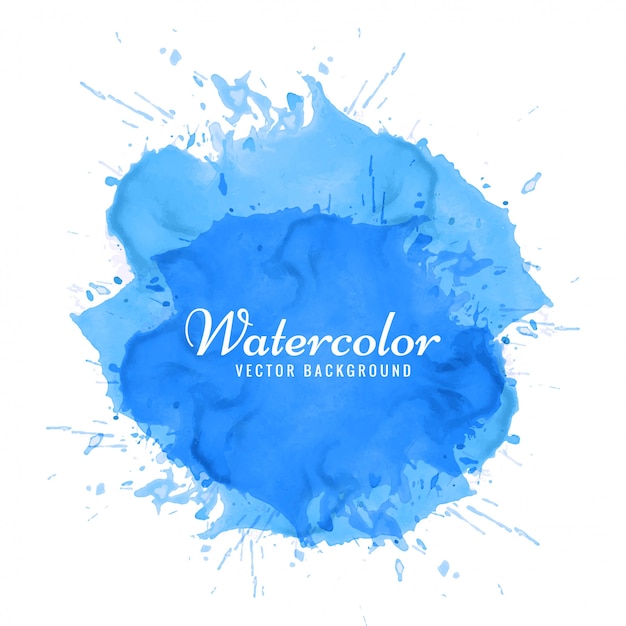 Fondo abstracto azul acuarela splash