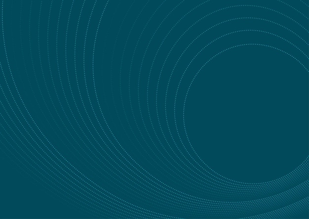 Fondo abstracto azul de alta tecnología con líneas onduladas curvas punteadas