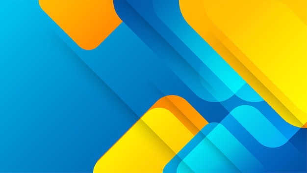 Fondo abstracto azul amarillo y naranja Diseño para plantilla de póster en telón de fondo web banner folleto sitio web volante página de destino presentación y seminario web