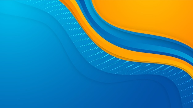 Fondo abstracto azul amarillo y naranja Diseño para plantilla de póster en telón de fondo web banner folleto sitio web volante página de destino presentación y seminario web