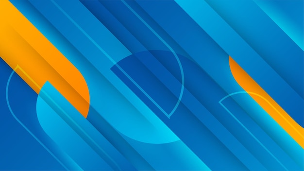 Fondo abstracto azul amarillo y naranja Diseño para plantilla de póster en telón de fondo web banner folleto sitio web volante página de destino presentación y seminario web