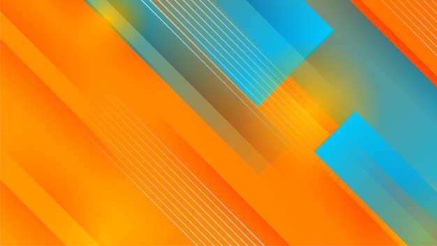 Fondo abstracto azul amarillo y naranja para diseño de presentación vectorial con concepto corporativo moderno y futurista