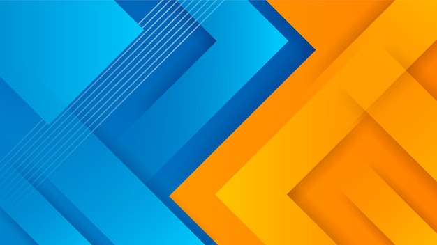 Fondo abstracto azul amarillo y naranja para diseño de presentación vectorial con concepto corporativo moderno y futurista