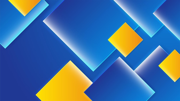 Vector fondo abstracto azul y amarillo plantilla de fondo de patrón de banner de diseño gráfico abstracto de vector