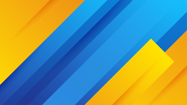 Fondo abstracto azul y amarillo plantilla de fondo de patrón de banner de diseño gráfico abstracto de vector