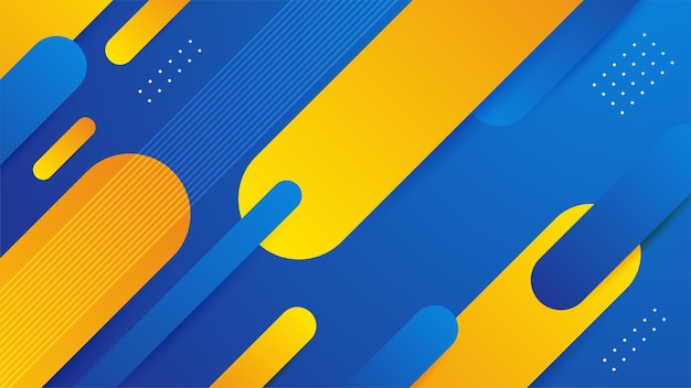 Fondo abstracto azul y amarillo Plantilla de fondo de patrón de banner de diseño gráfico abstracto de vector