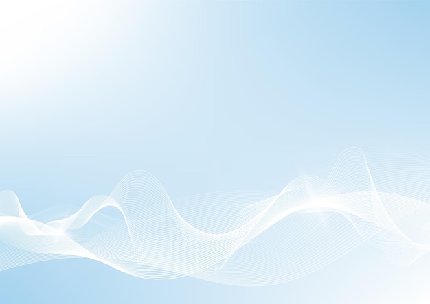 Fondo abstracto azul y blanco con diseño fluido Ilustración vectorial