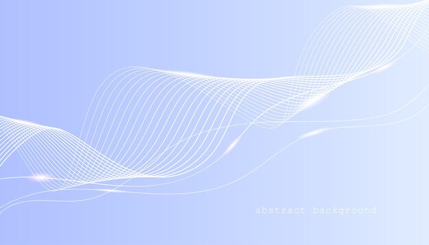 Fondo abstracto azul y blanco con líneas de onda que fluyen fondo de onda texturas mínimas techno