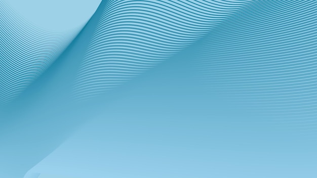 Fondo abstracto azul cielo con líneas curvas de rayas