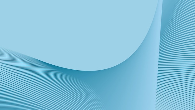Fondo abstracto azul cielo con líneas curvas de rayas