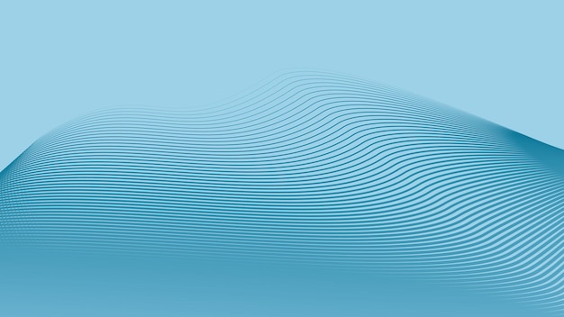 Fondo abstracto azul cielo con líneas curvas de rayas