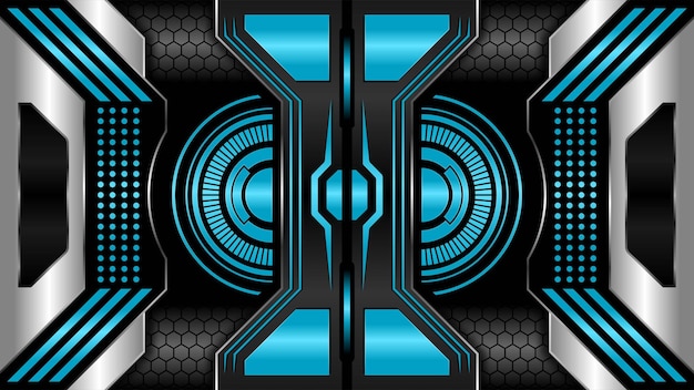 Fondo abstracto azul cielo metálico de tecnología futurista
