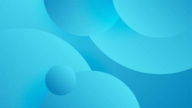 Fondo abstracto azul con círculos