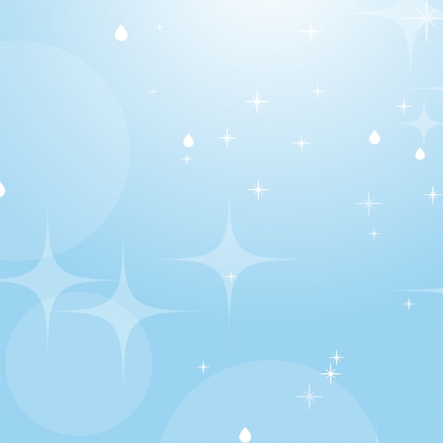 Fondo abstracto azul claro con estrellas y bokeh. | Vector Premium