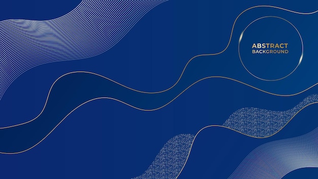 Fondo abstracto azul y dorado