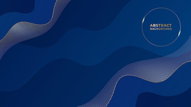 Fondo abstracto azul y dorado