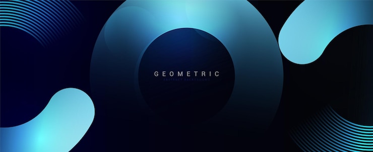 Vector fondo abstracto azul con fondo moderno de líneas redondeadas diagonales azules brillantes