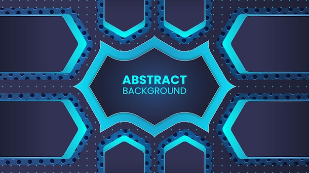 Fondo abstracto azul del hexágono