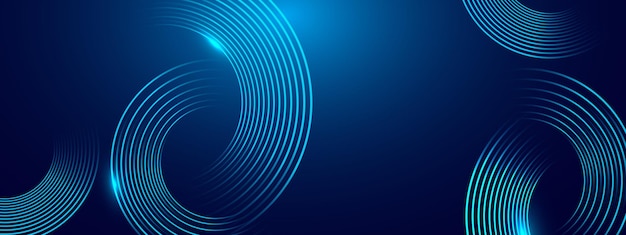 Fondo abstracto azul con líneas de círculo en espiral