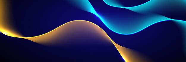 Fondo abstracto azul con líneas fluidas