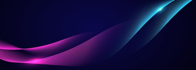 Fondo abstracto azul con líneas fluidas