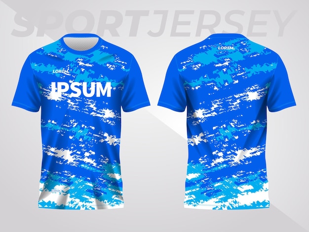 Vector fondo abstracto azul y patrón para plantilla de camiseta deportiva