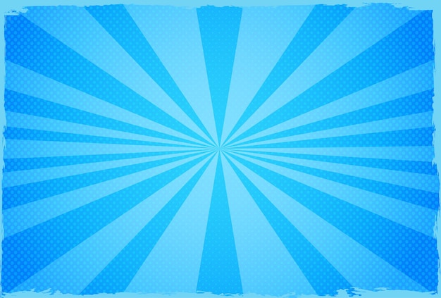 Fondo abstracto azul sunburst