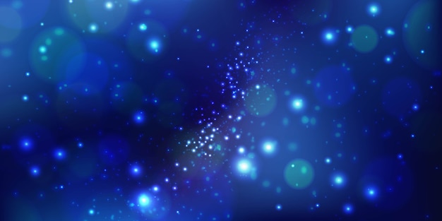 Fondo abstracto azul Universo con estrellas.