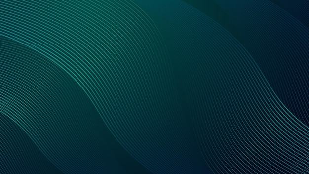 Fondo abstracto azul-verde con líneas