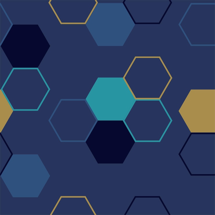 Vector fondo abstracto de azulejo hexagonal moderno