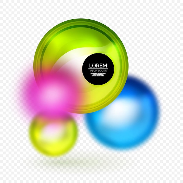Fondo abstracto de banner vectorial 3d de esfera