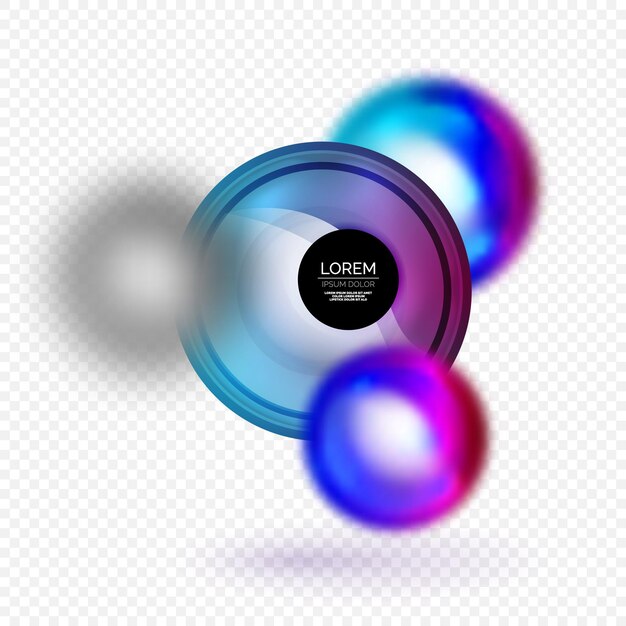 Fondo abstracto de banner vectorial 3d de esfera
