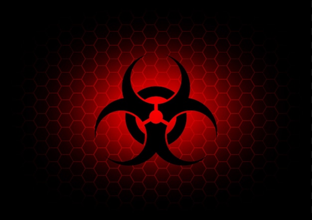 Fondo abstracto de biohazard rojo oscuro