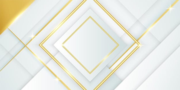 Fondo abstracto blanco y dorado con hilos de oro, ondas y líneas. Diseño para tarjeta de felicitación, menú, plantilla de redes sociales, folleto, portada, tarjeta de visita y diseño de presentación.