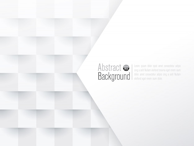 Fondo abstracto blanco estilo de papel 3d