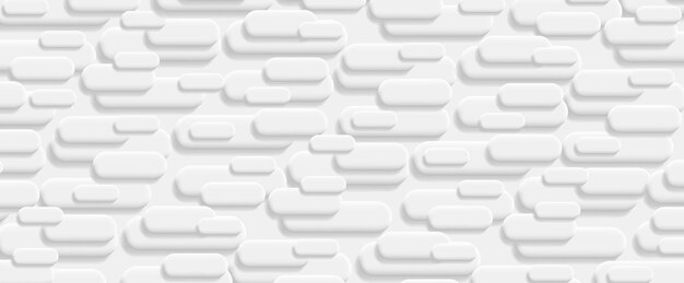 Fondo abstracto blanco futurista Líneas rectas convexas en forma de barra horizontal creando 3d