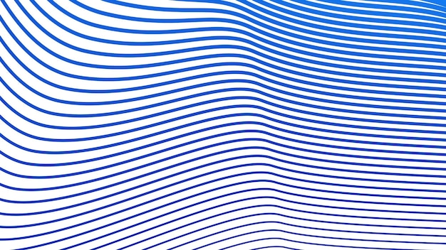 Fondo abstracto blanco con imagen vectorial de línea curva azul