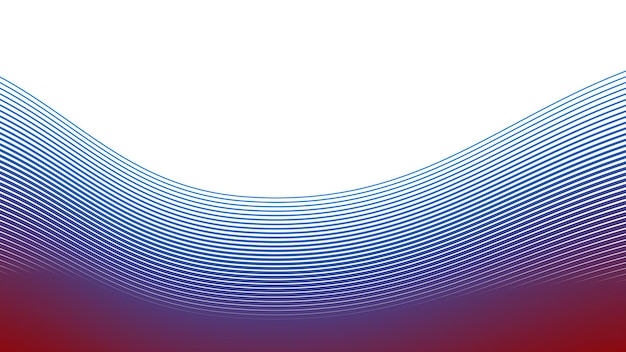 Fondo abstracto blanco con línea curva roja y azul para fondo o presentación