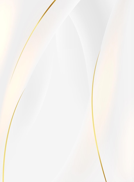 Fondo abstracto blanco con líneas doradas Ilustración vectorial para su diseño