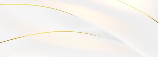 Fondo abstracto blanco con líneas doradas Ilustración vectorial para su diseño