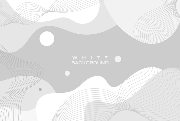 Fondo abstracto blanco con líneas onduladas copia el diseño de patrones espaciales ilustración vectorial