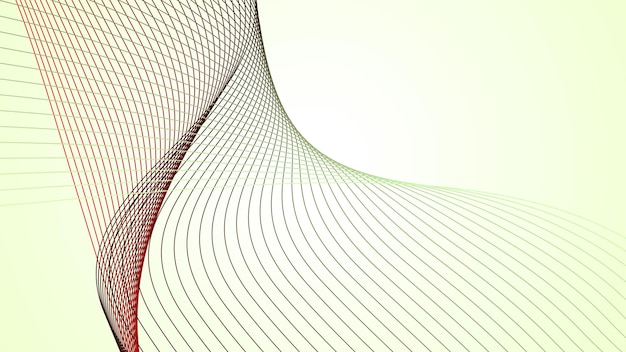 Fondo abstracto blanco y menta con imagen vectorial de papel tapiz de línea curva como telón de fondo